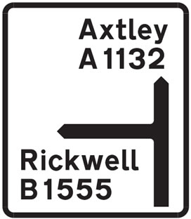 Major road, Non-primary route road sign