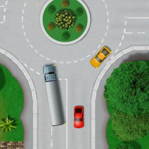 Long vehicles often must straddle lanes