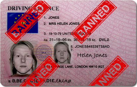 16 points on driving licence