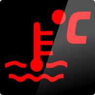 Ford Ka / Ford Figo overheating engine coolant dashboard warning light symbol