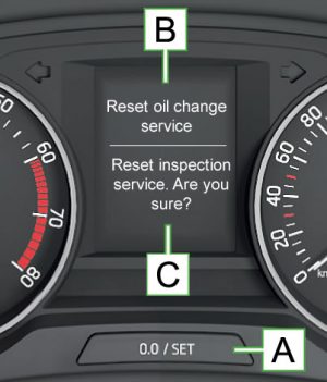 Reset ŠKODA Fabia oil service Mk3