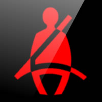 ŠKODA Fabia seat belt dashboard warning light symbol