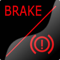 Ford Mondeo / Ford Fusion brake system dashboard warning light symbol