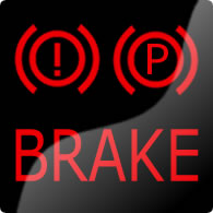 Ford Mondeo / Ford Fusion brake system dashboard warning light symbol