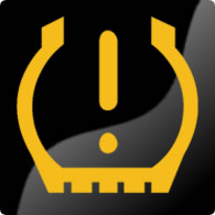 Ford Mondeo / Ford Fusion low tyre pressure dashboard warning light symbol