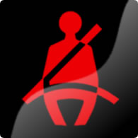 Ford Mondeo / Ford Fusion seat belt reminder dashboard warning light symbol