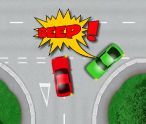 Bad road positioning when turning right at a junction